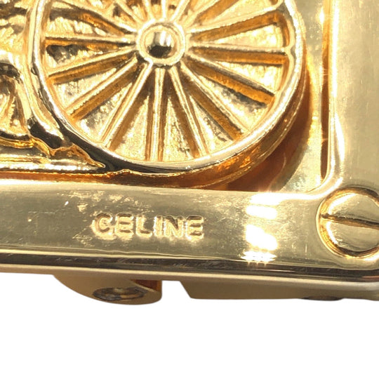 CELINE belt leather black Hose carriage