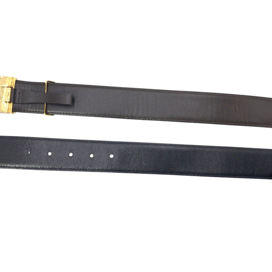 CELINE belt leather black Hose carriage