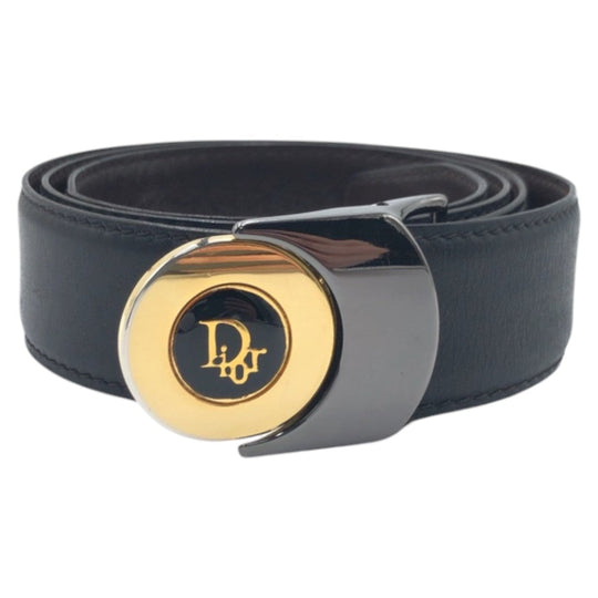 Christian Dior belt D9285 leather black
