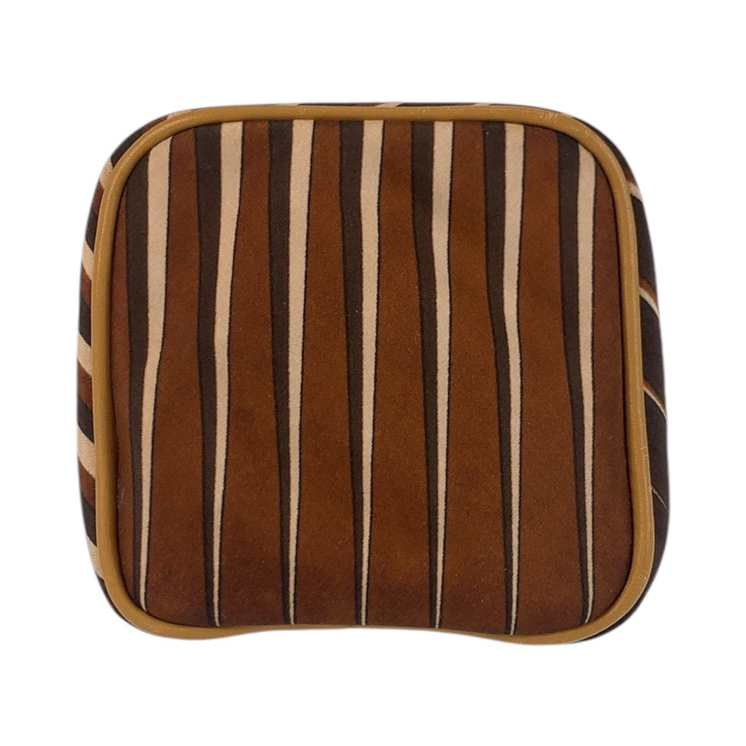 GUCCI Handbag 039 9054 Nylon Brown Gold Metal Handbag pouch Women Used Authentic