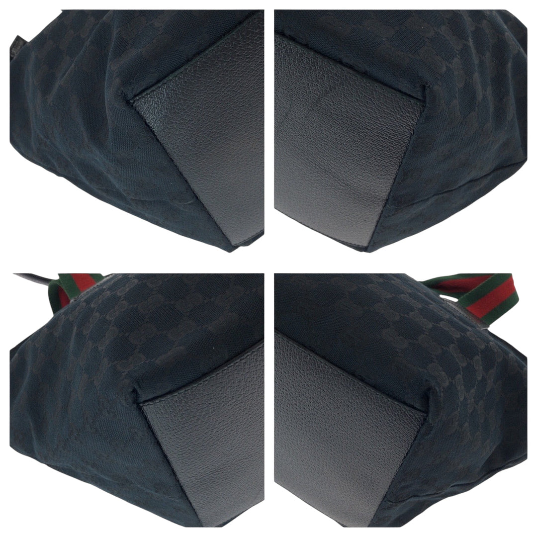 GUCCI Tote Bag 131230 GG canvas black Sherry line