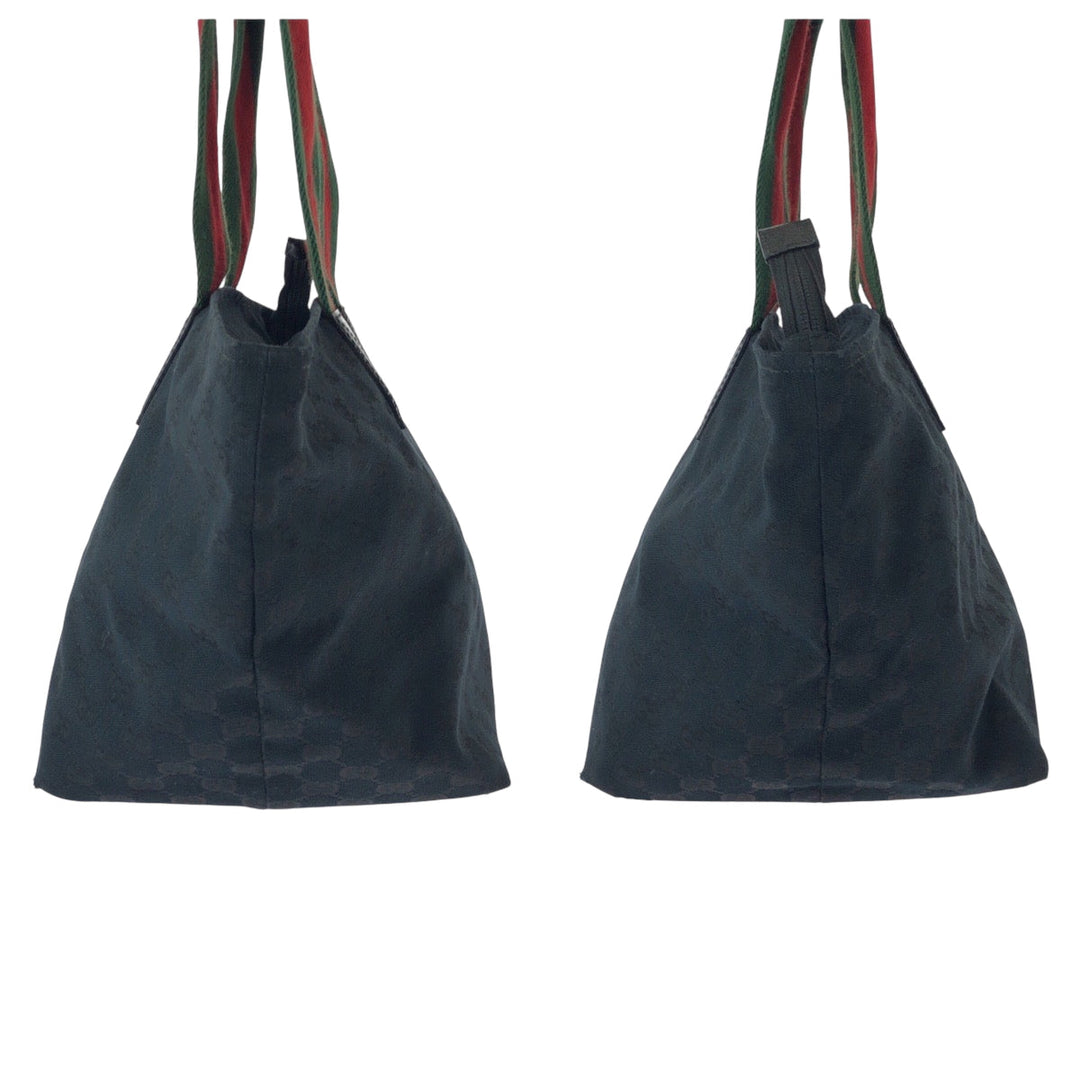 GUCCI Tote Bag 131230 GG canvas black Sherry line