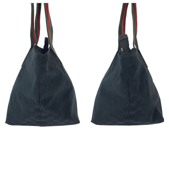 GUCCI Tote Bag 131230 GG canvas black Sherry line