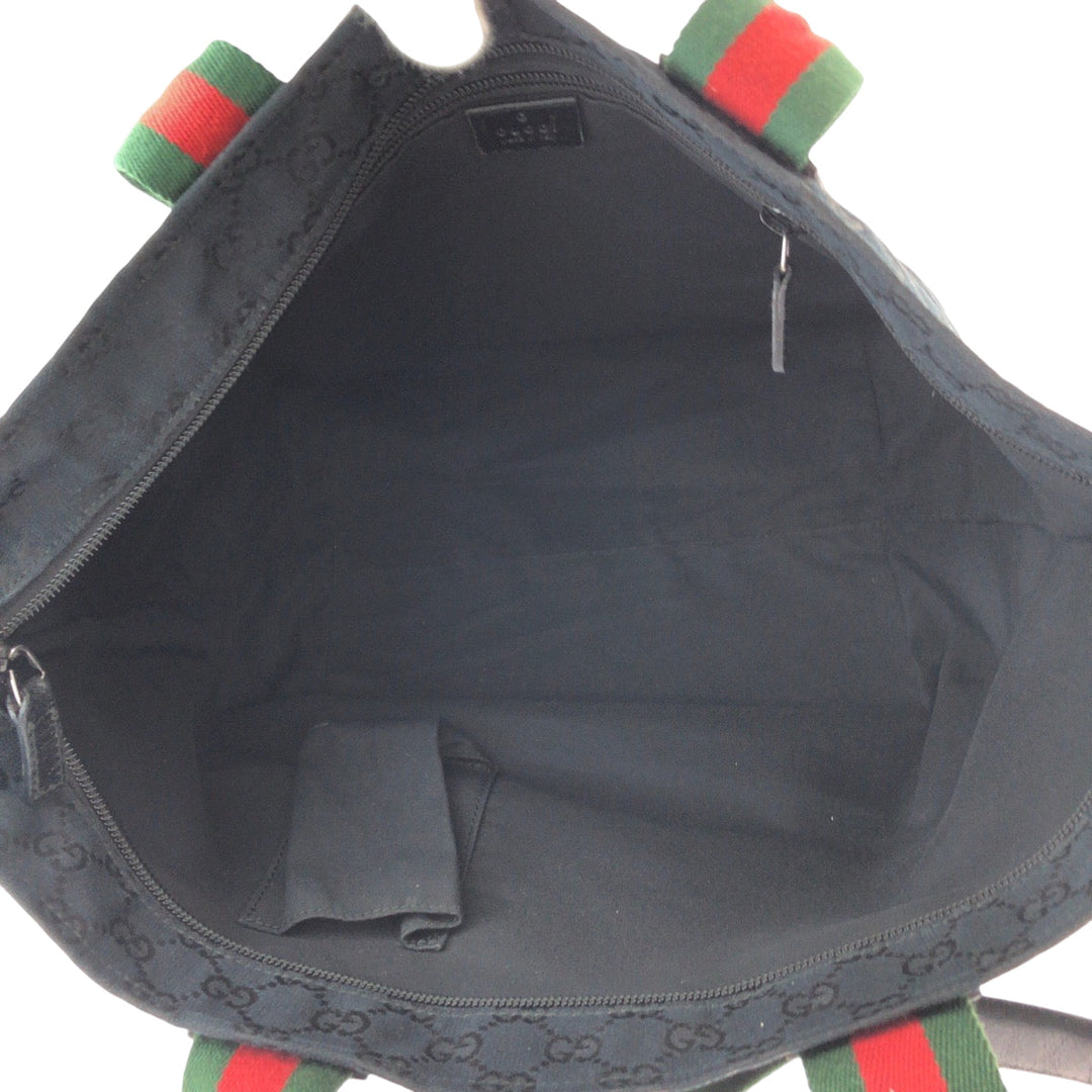 GUCCI Tote Bag 131230 GG canvas black Sherry line