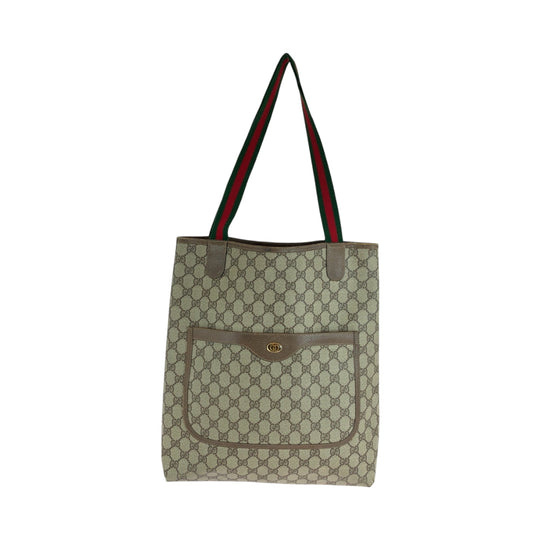 GUCCI Tote Bag 39 02 003 GG Supreme Canvas beige Old Gucci Shelly Line