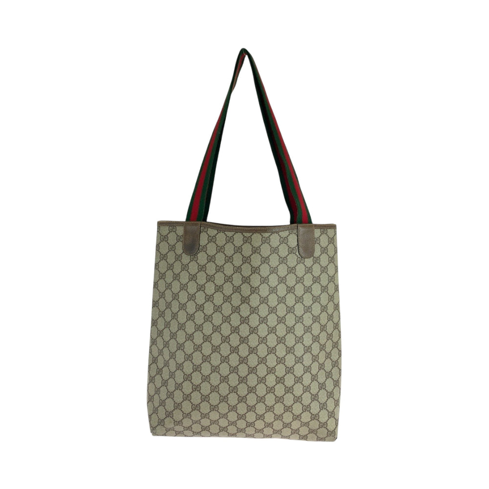 GUCCI Tote Bag 39 02 003 GG Supreme Canvas beige Old Gucci Shelly Line