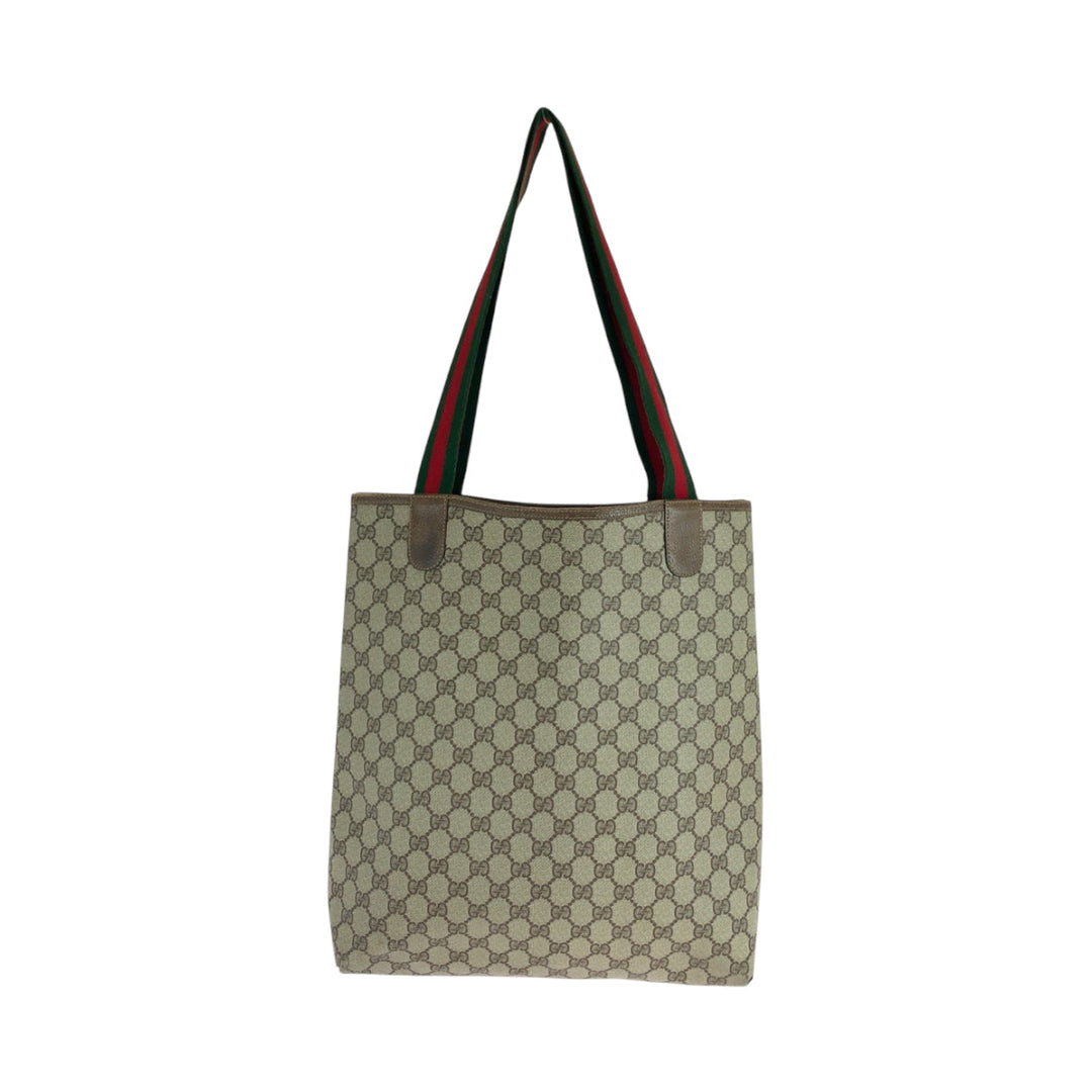 GUCCI Tote Bag 39 02 003 GG Supreme Canvas beige Old Gucci Shelly Line