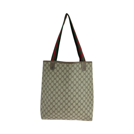 GUCCI Tote Bag 39 02 003 GG Supreme Canvas beige Old Gucci Shelly Line