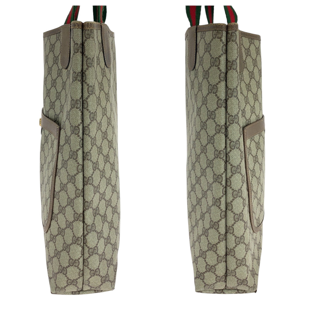 GUCCI Tote Bag 39 02 003 GG Supreme Canvas beige Old Gucci Shelly Line