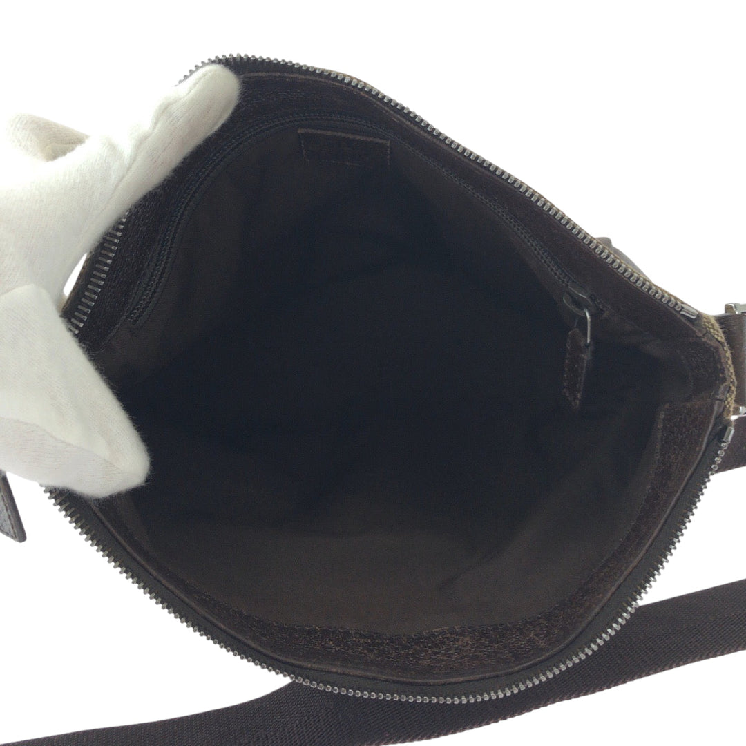 GUCCI Shoulder Bag 114273 GG canvas Beige Brown SilverMetal Shoulder Bag pochette Women Used Authentic