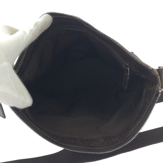 GUCCI Shoulder Bag 114273 GG canvas Beige Brown SilverMetal Shoulder Bag pochette Women Used Authentic