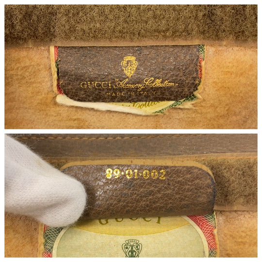 GUCCI Clutch bag 89 01 002 GG Supreme canvas, leather beige Clutch bag business bag Sherry Line Old Gucci Women Used Authentic