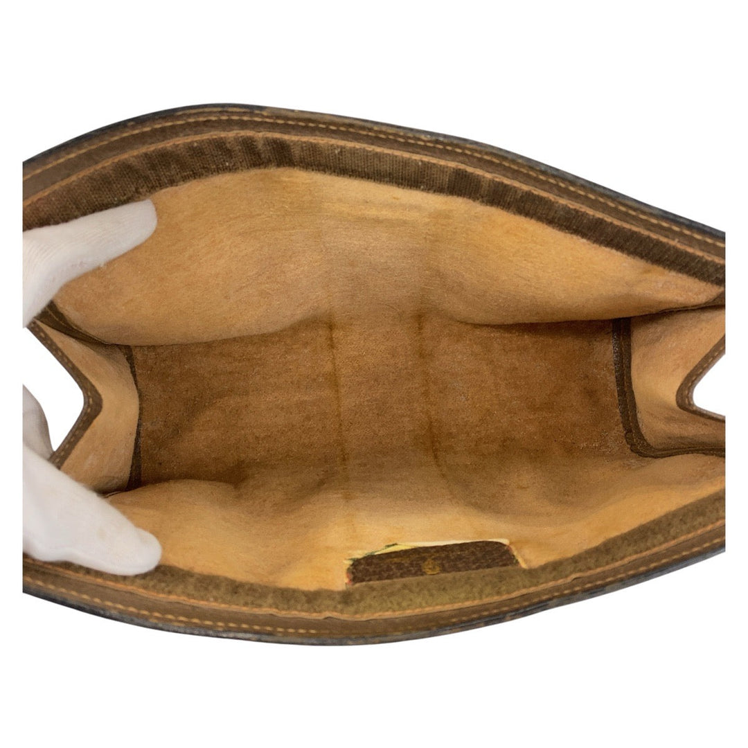 GUCCI Clutch bag 89 01 002 GG Supreme canvas, leather beige Clutch bag business bag Sherry Line Old Gucci Women Used Authentic