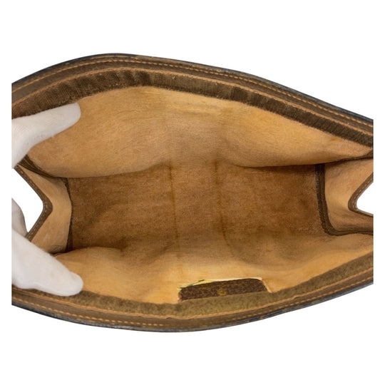 GUCCI Clutch bag 89 01 002 GG Supreme canvas, leather beige Clutch bag business bag Sherry Line Old Gucci Women Used Authentic