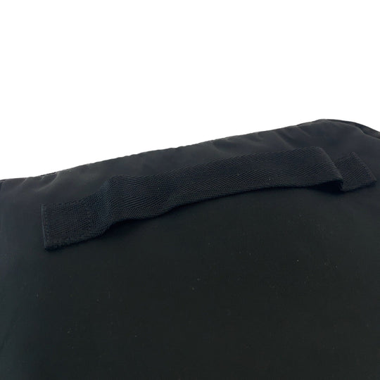 PRADA Clutch bag Nylon Black SilverMetal Clutch bag PC case Test Triangle With logo Women Used Authentic