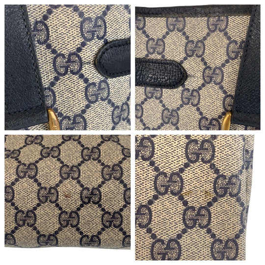 GUCCI Tote Bag 39 02 061 GG Supreme Canvas gray Old Gucci