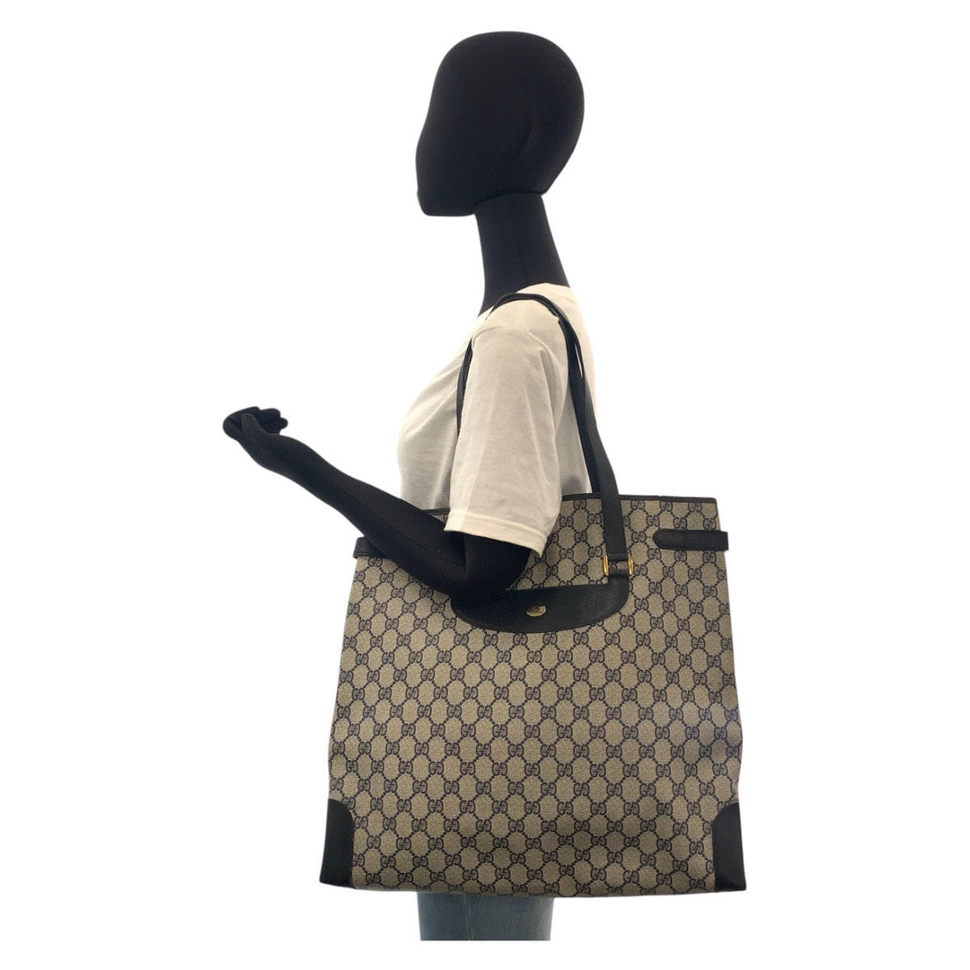 GUCCI Tote Bag 39 02 061 GG Supreme Canvas gray Old Gucci