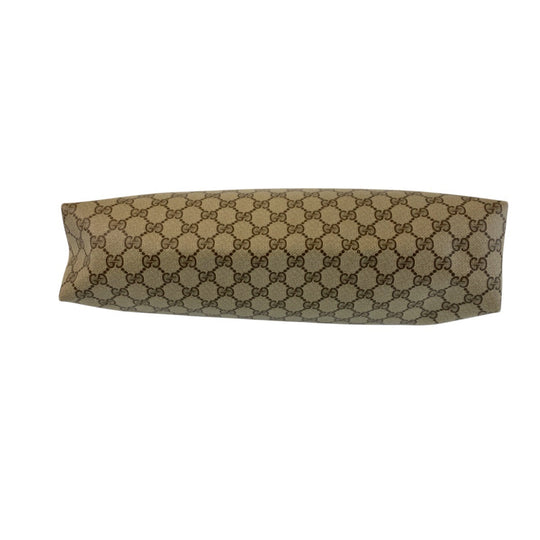 GUCCI Tote Bag 39 02 091 GG Supreme canvas, leather Beige Brown Gold Metal Tote Bag Shoulder Bag Sherry Line Old Gucci Women Used Authentic