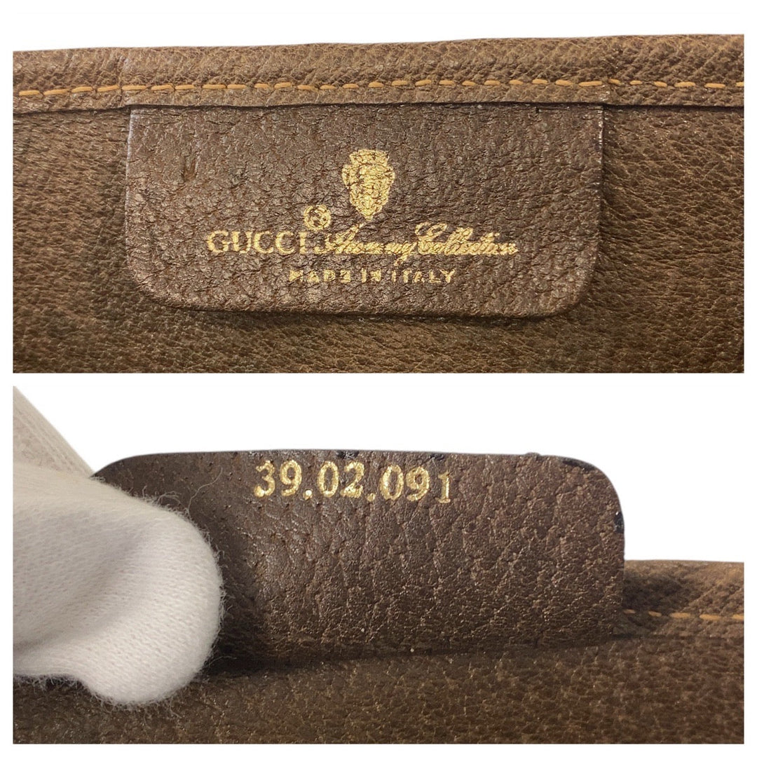 GUCCI Tote Bag 39 02 091 GG Supreme canvas, leather Beige Brown Gold Metal Tote Bag Shoulder Bag Sherry Line Old Gucci Women Used Authentic