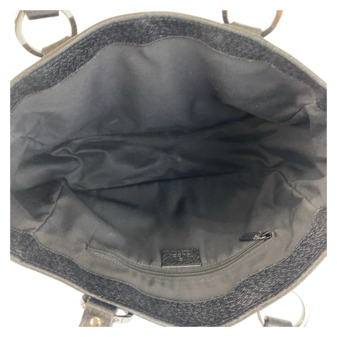 GUCCI Tote Bag 113019 GG canvas Black black