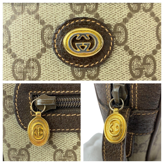 GUCCI business bag 5601 052 GG Supreme Canvas beige Old Gucci