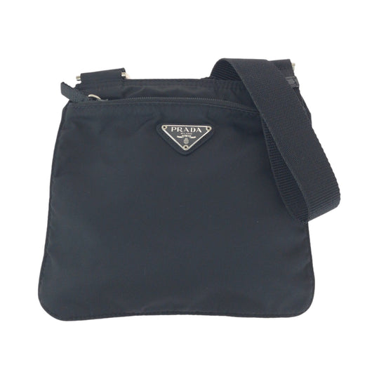 PRADA Shoulder Bag BT7372 Nylon black Test Triangle With logo