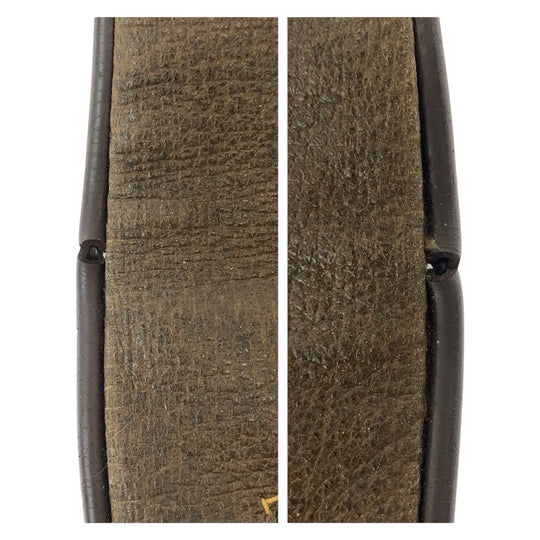 GUCCI Clutch bag 89 02075 GG Supreme Canvas Brown Beige Gold Metal Old Gucci
