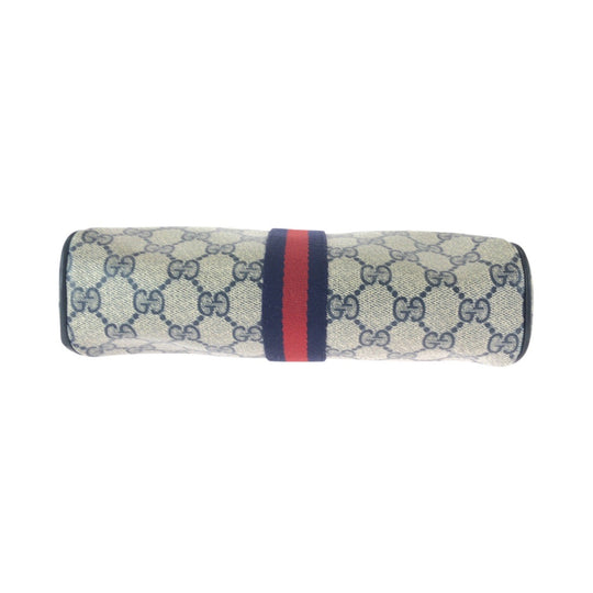 GUCCI Clutch bag GG Supreme Canvas Navy Old Gucci Shelly Line