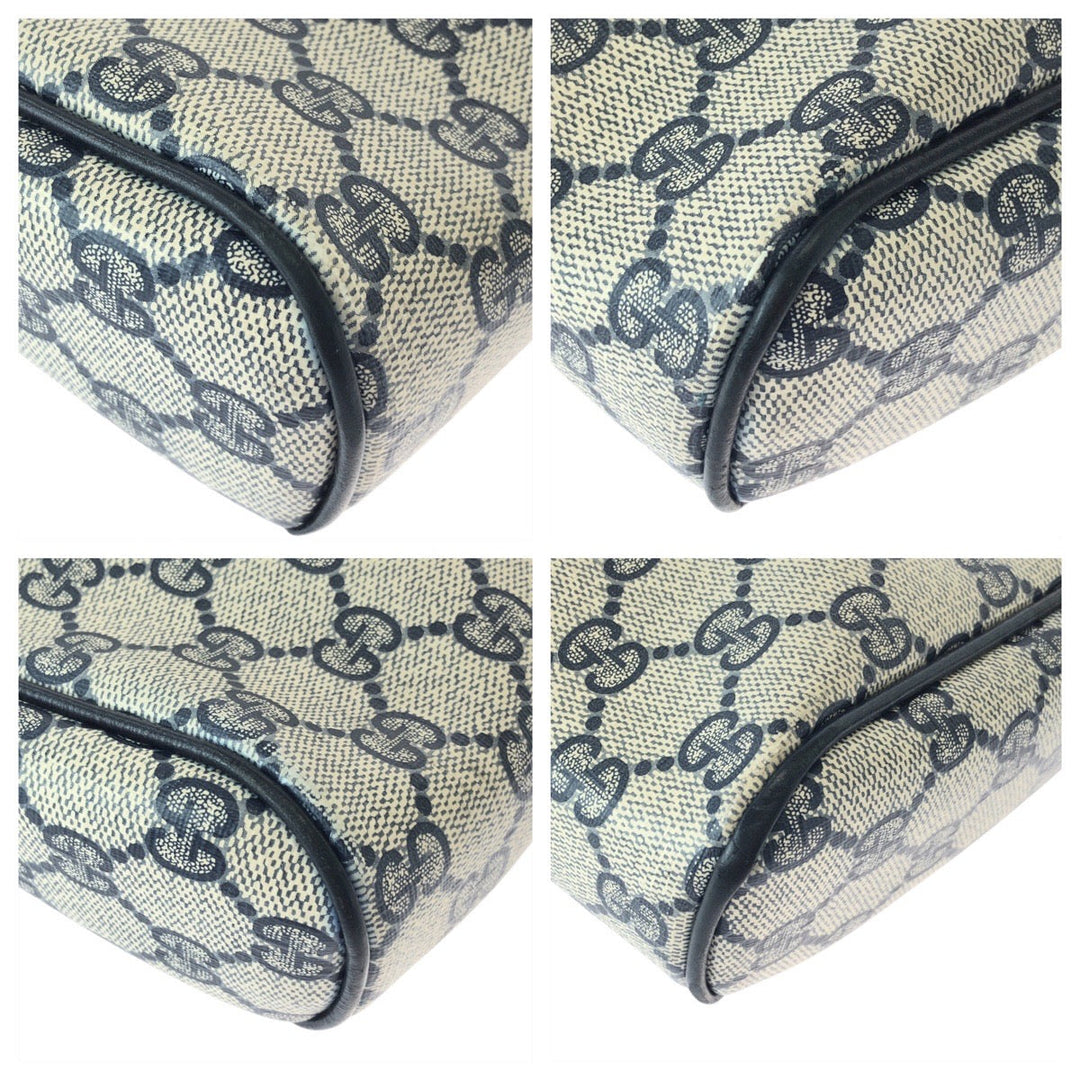 GUCCI Clutch bag GG Supreme Canvas Navy Old Gucci Shelly Line