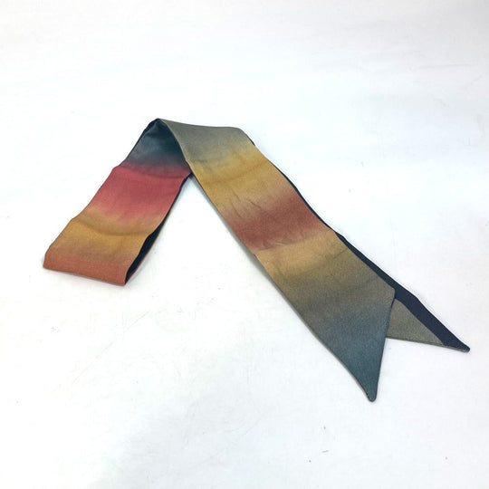Dior scarf silk multicolor Tie dye logo mitsa Women Used Authentic