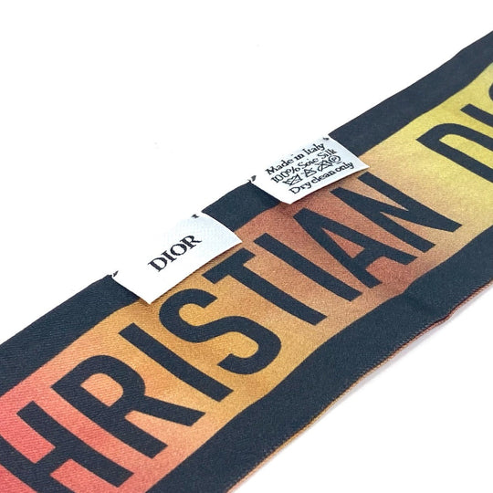 Dior scarf silk multicolor Tie dye logo mitsa Women Used Authentic