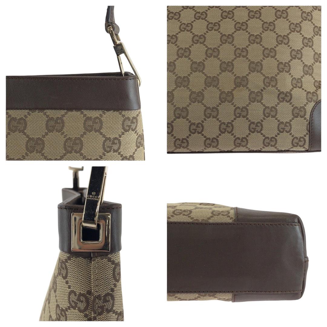 GUCCI Shoulder Bag 001 4231 GG canvas Brown One Shoulder Bag Women Used Authentic