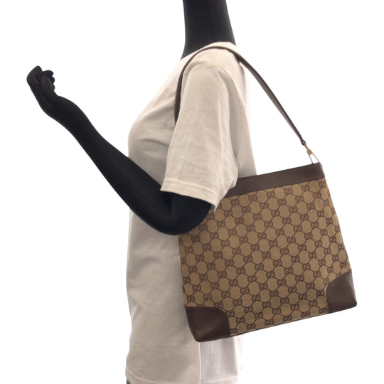 GUCCI Shoulder Bag 001 4231 GG canvas Brown One Shoulder Bag Women Used Authentic