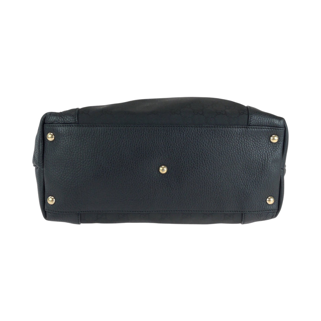 GUCCI Tote Bag 263345 Nylon black Tote Bag handbag Women Used Authentic