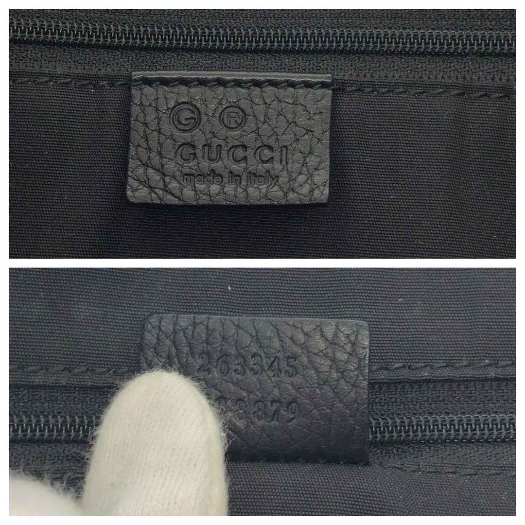 GUCCI Tote Bag 263345 Nylon black Tote Bag handbag Women Used Authentic