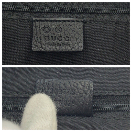 GUCCI Tote Bag 263345 Nylon black Tote Bag handbag Women Used Authentic