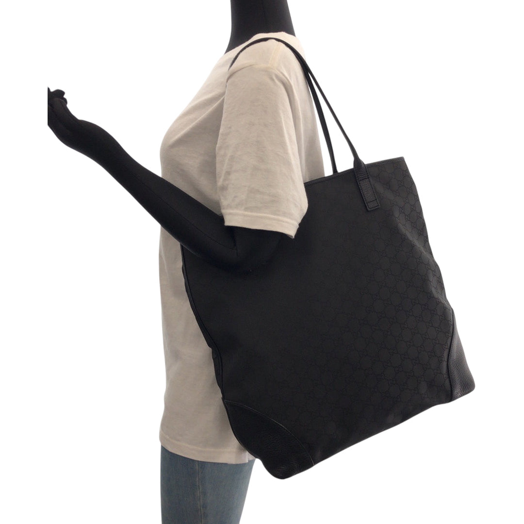 GUCCI Tote Bag 263345 Nylon black Tote Bag handbag Women Used Authentic