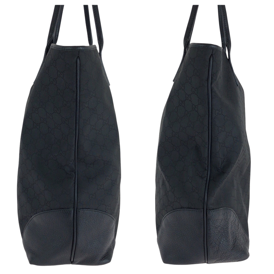 GUCCI Tote Bag 263345 Nylon black Tote Bag handbag Women Used Authentic