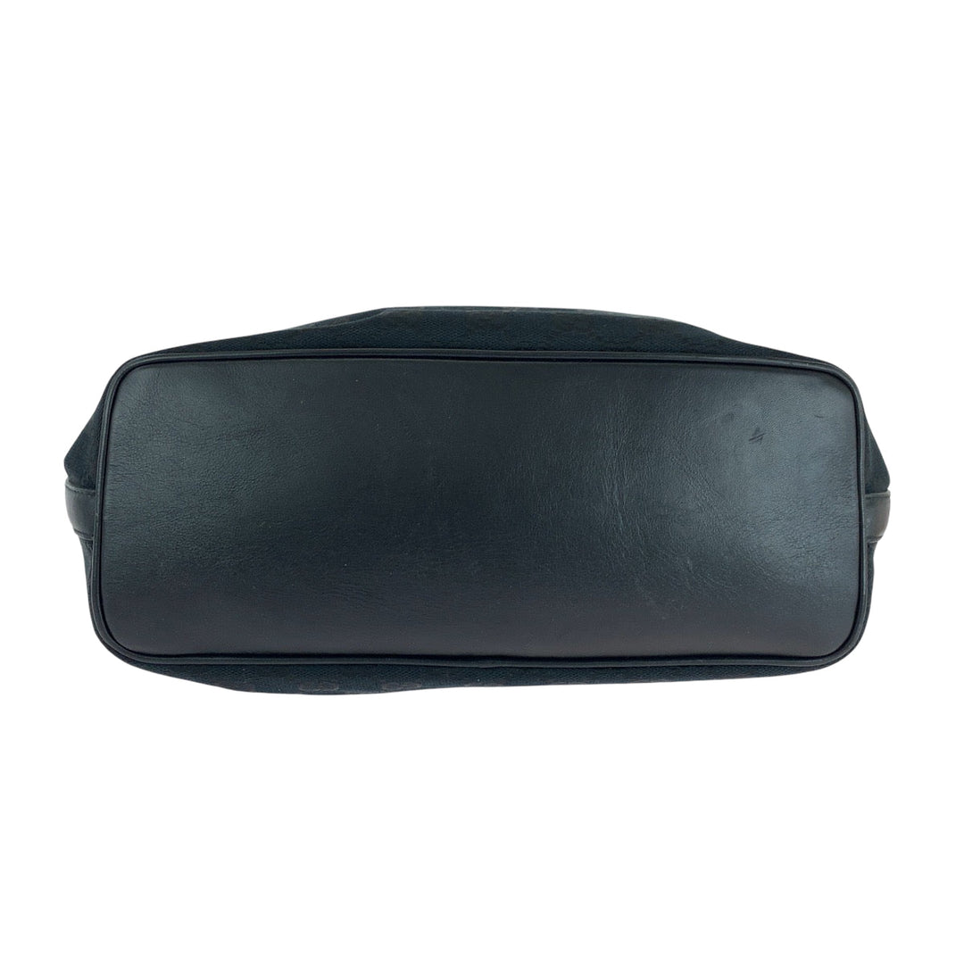 GUCCI Shoulder Bag 001 42870 GG canvas Black GoldMetal Hobo Shoulder Bag Women Used Authentic