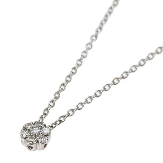 Ponte Vecchio Necklace K18WG Silver Flower motif diamond