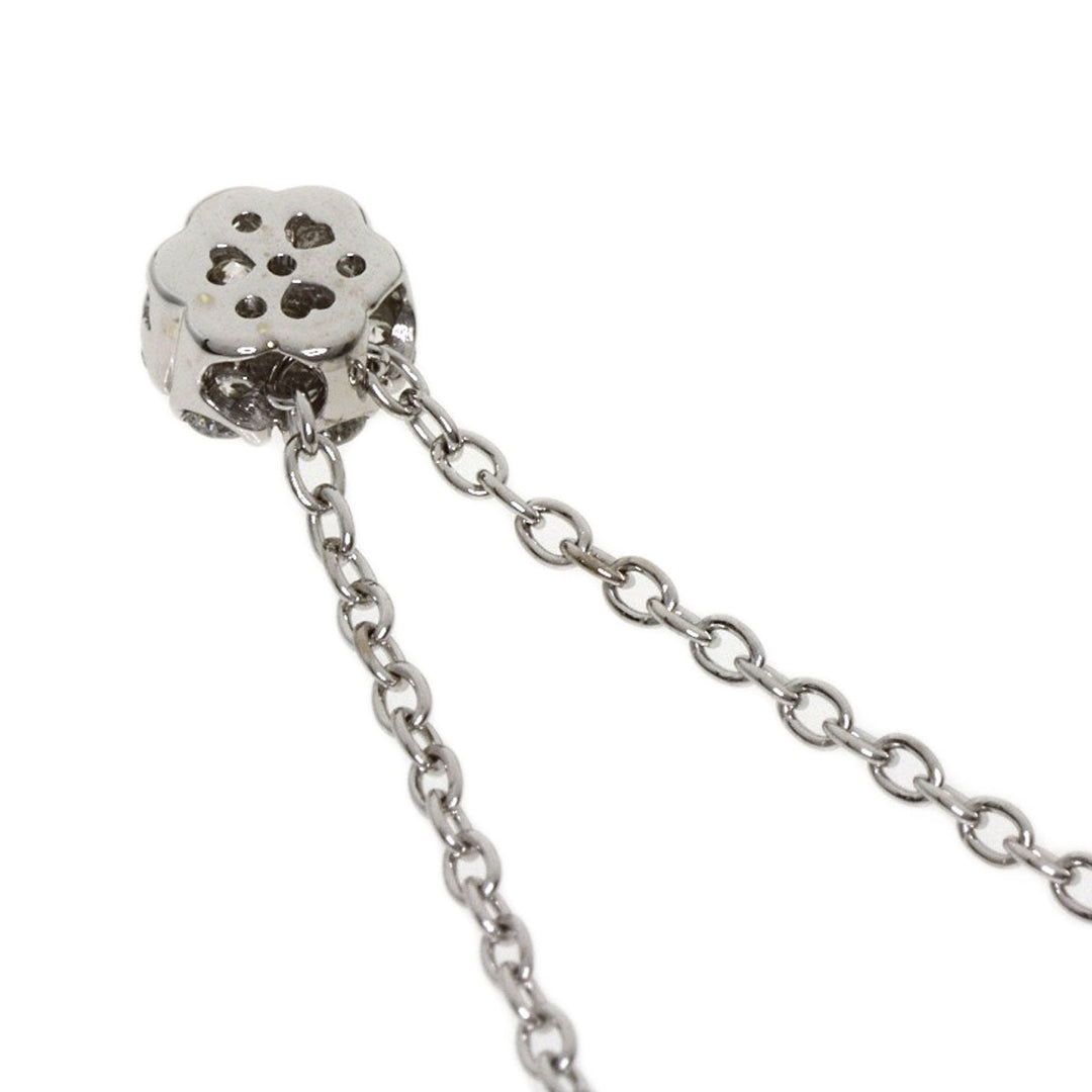 Ponte Vecchio Necklace K18WG Silver Flower motif diamond