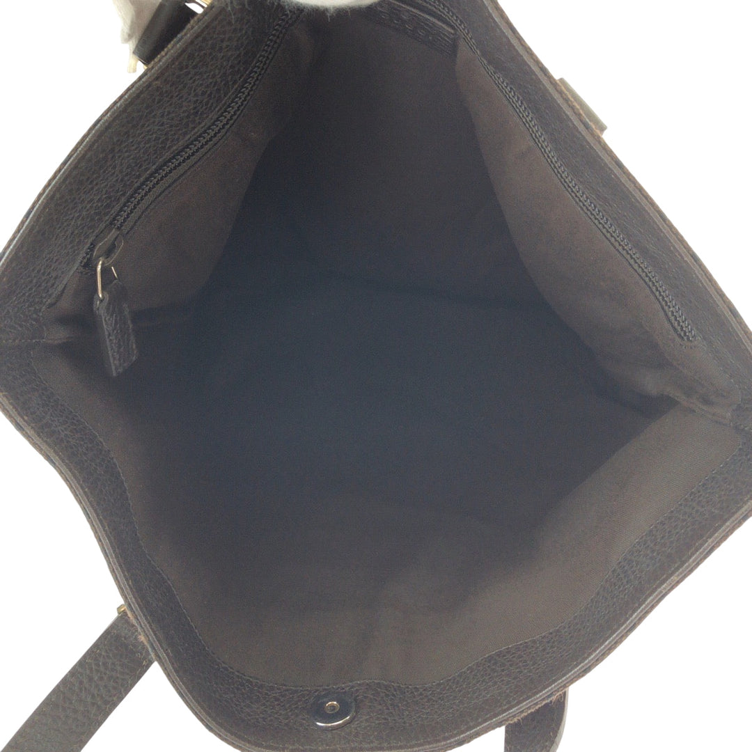 GUCCI Tote Bag 272347 GG canvas Brown Gold Metal Tote Bag handbag mens Used Authentic