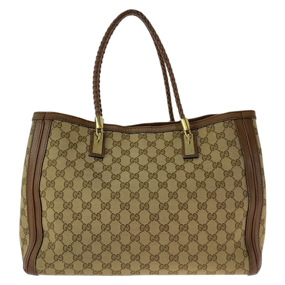 GUCCI Tote Bag 269945 GG canvas beige Bella Bamboo