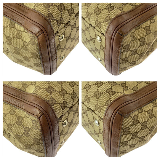 GUCCI Tote Bag 269945 GG canvas beige Bella Bamboo