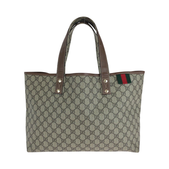 GUCCI Tote Bag 211134 GG Supreme Canvas beige Sherry line GG plus