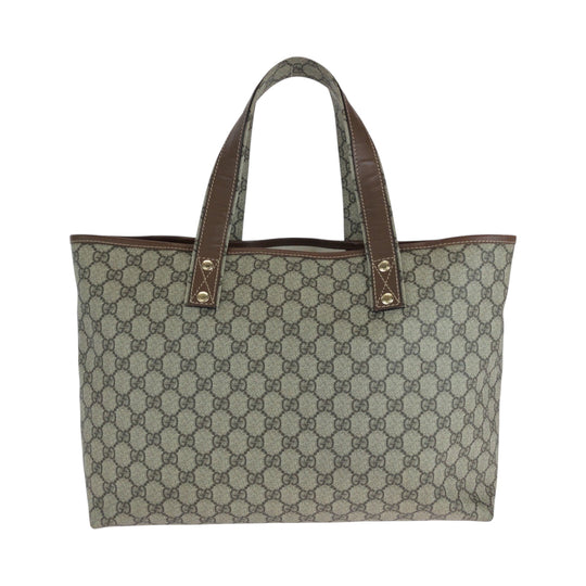 GUCCI Tote Bag 211134 GG Supreme Canvas beige Sherry line GG plus