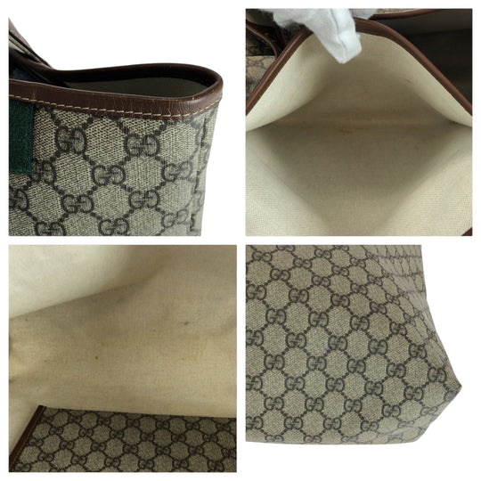 GUCCI Tote Bag 211134 GG Supreme Canvas beige Sherry line GG plus