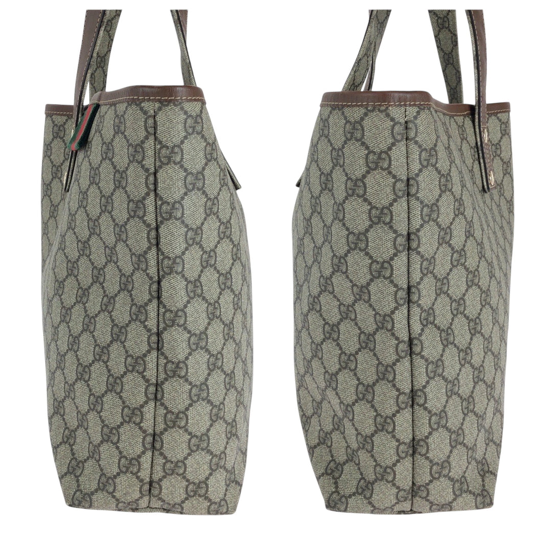 GUCCI Tote Bag 211134 GG Supreme Canvas beige Sherry line GG plus