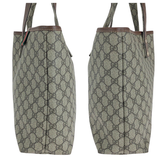GUCCI Tote Bag 211134 GG Supreme Canvas beige Sherry line GG plus