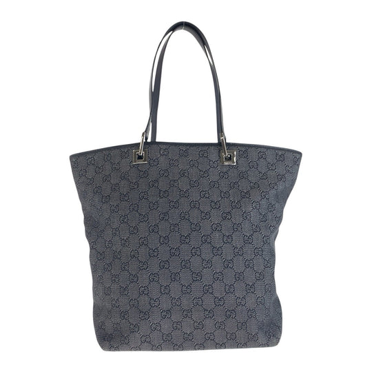GUCCI Tote Bag 31243 GG canvas, leather black Tote Bag Shoulder Bag Women Used Authentic